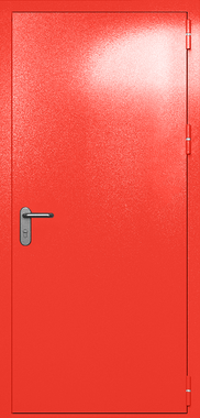 Однопольная глухая дверь ei-60 с ручкой «антипаника» (цвет красный RAL 3020)