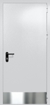 Однопольная глухая дверь ei-60 с отбойником и ручкой «антипаника» (цвет светло-серый RAL 7047)