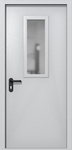 Однопольная дверь ei-60 со стеклом 700x300 (цвет светло-серый RAL 7047)