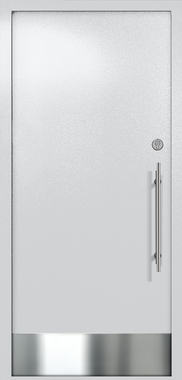 Однопольная глухая техническая дверь с отбойником (цвет светло-серый RAL 7047)