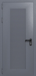Однопольная глухая техническая дверь с вентиляцией (цвет темно-серый RAL 7015)