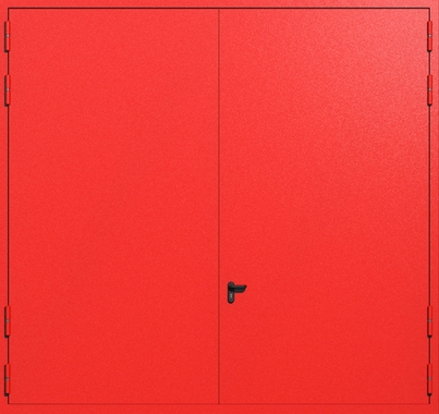 Распашные крупногабаритные ворота ei-60 (цвет красный RAL 3020)