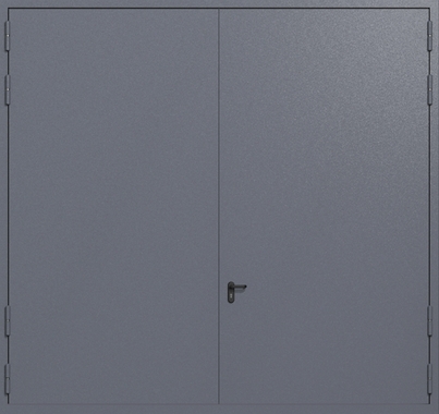 Распашные крупногабаритные ворота ei-60 (цвет темно-серый RAL 7015)