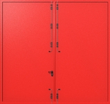 Распашные крупногабаритные ворота ei-60 (цвет красный RAL 3020)